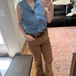 Free People Denim Sleeveless Top